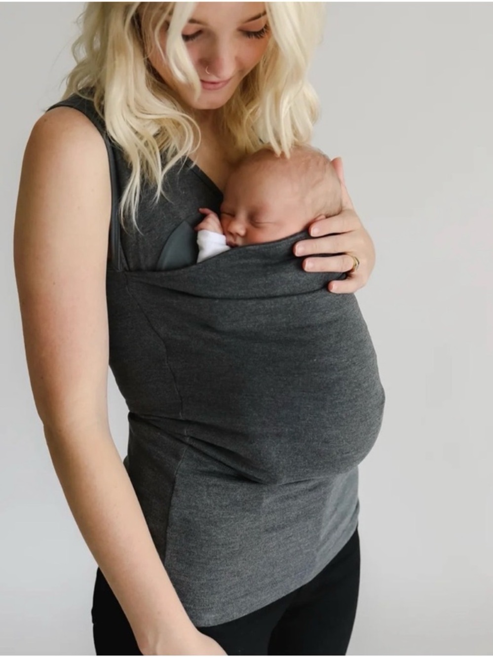LALABU Charcoal Grey Babywearing Tank Top